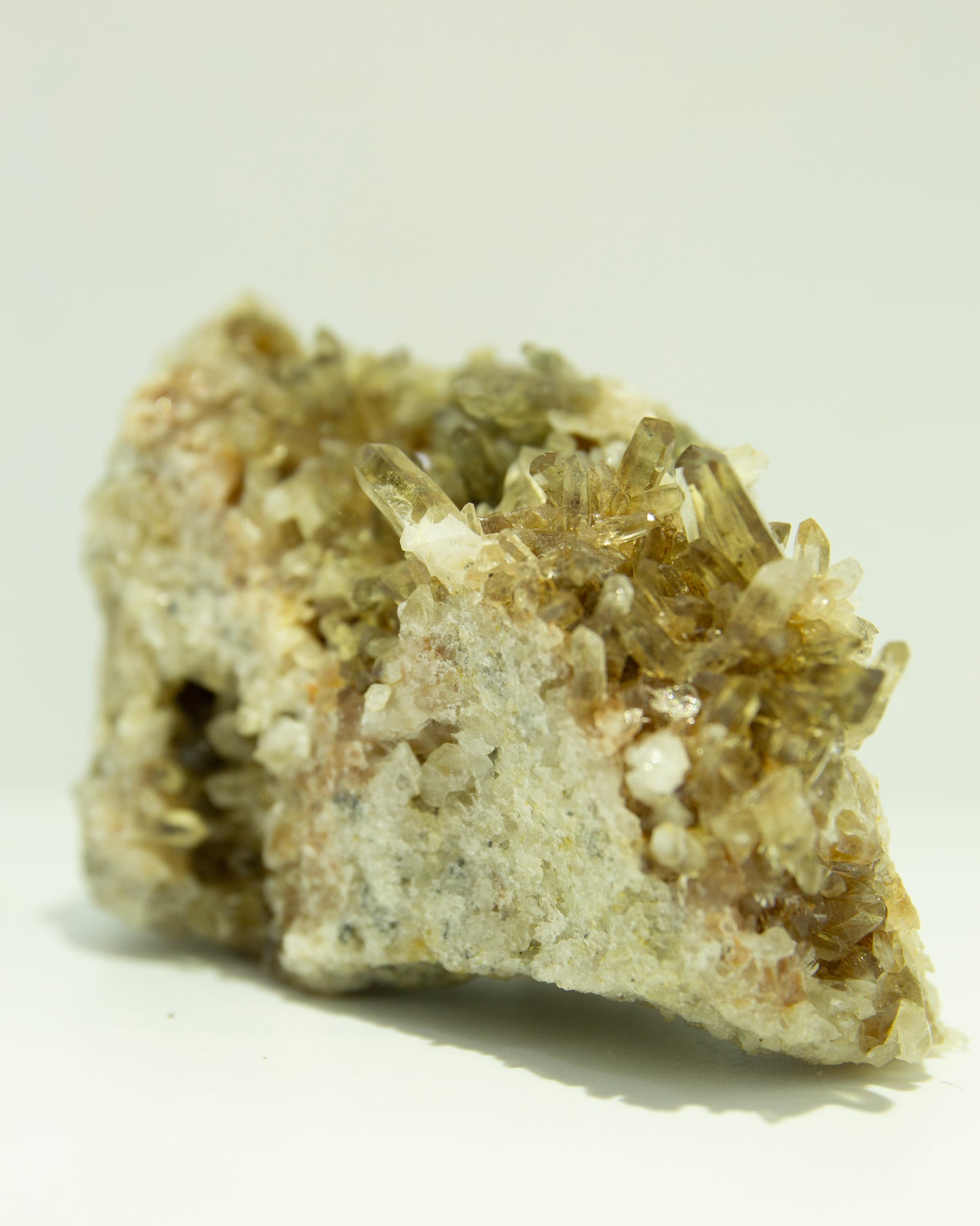 Smoky cluster on quartz silexite matrix