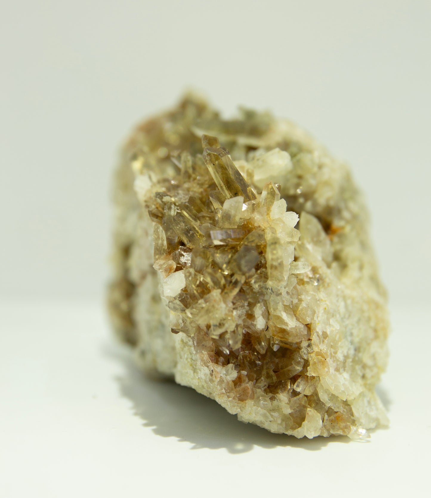Smoky cluster on quartz silexite matrix
