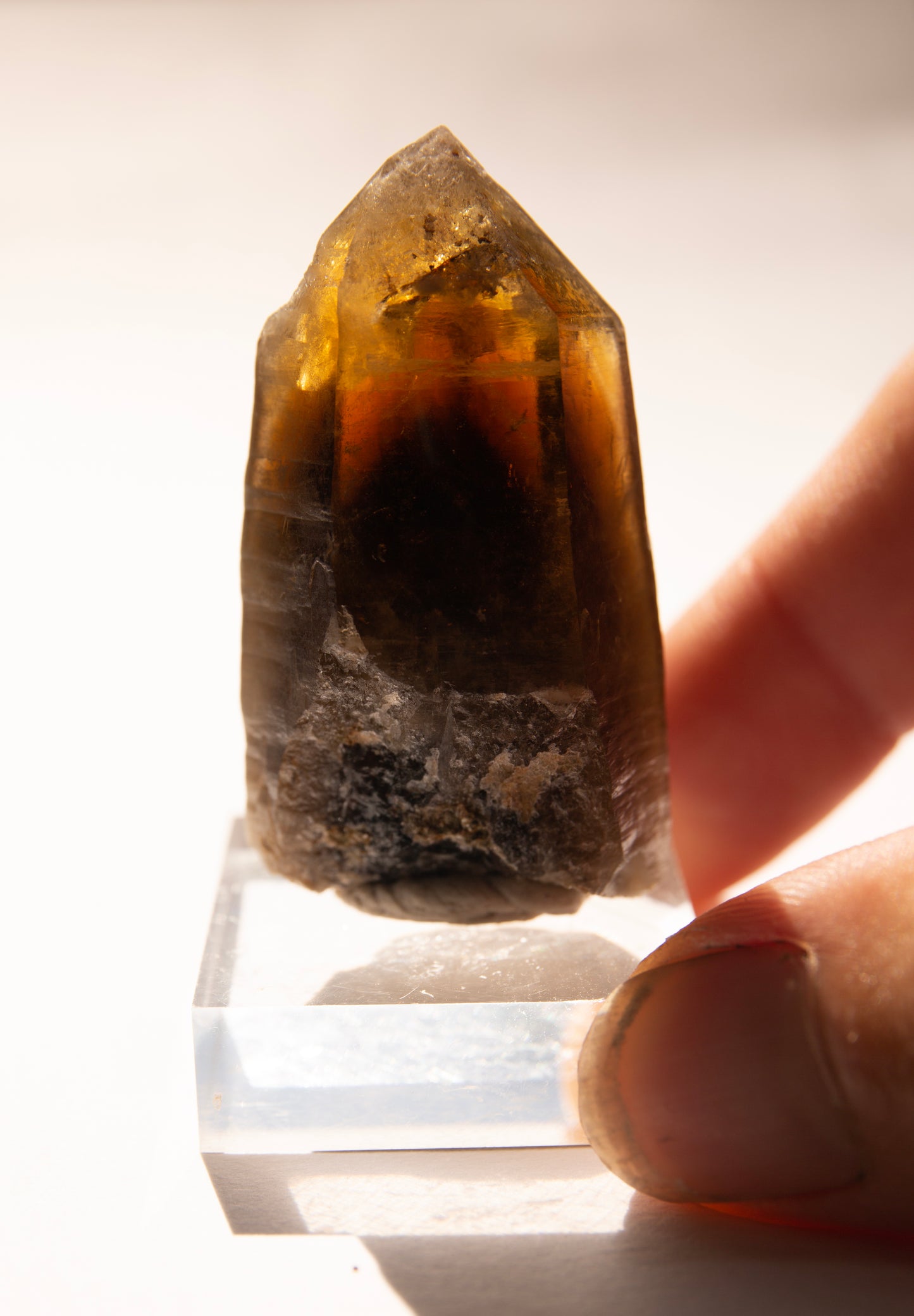 Australian smoky citrine crystal