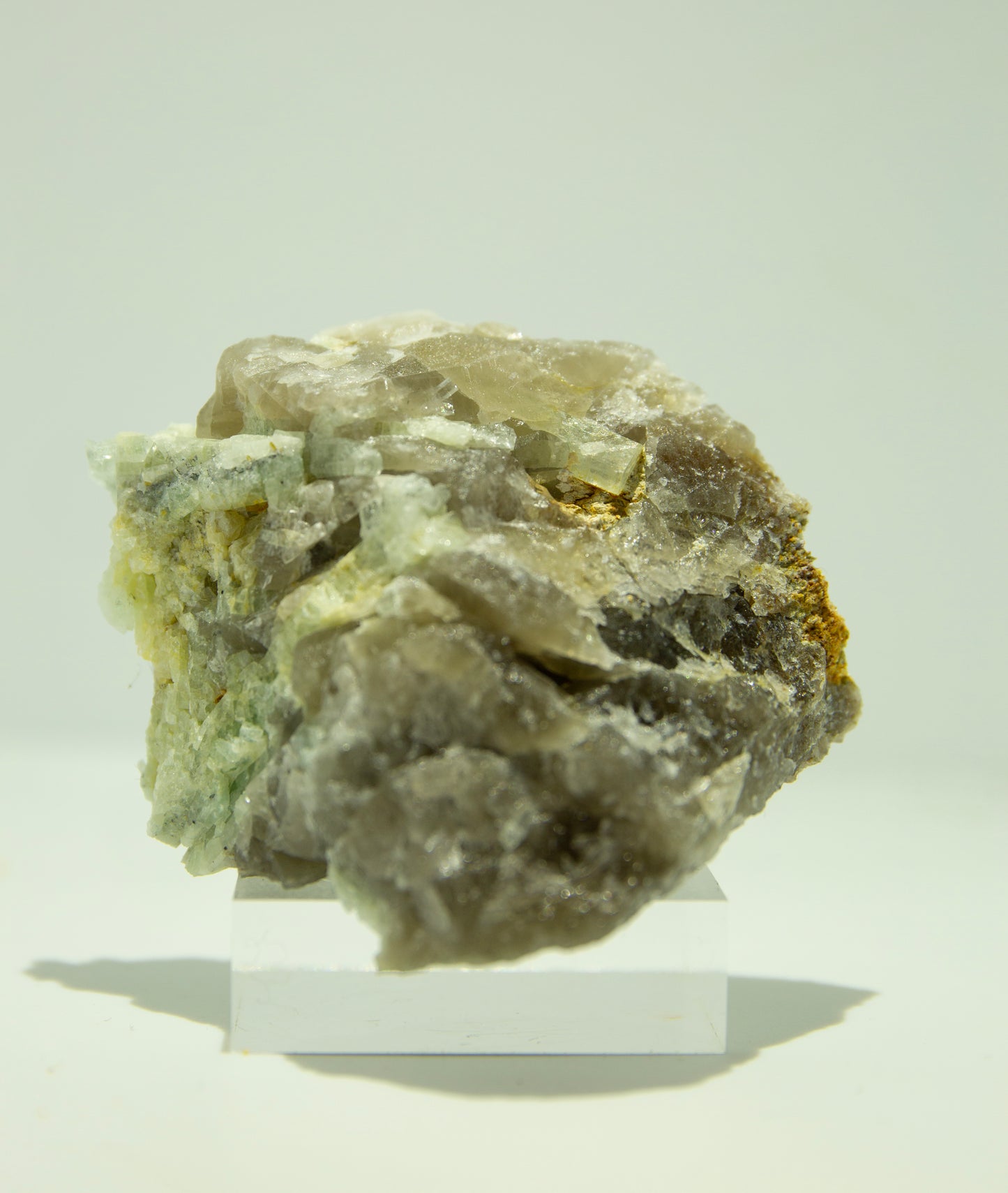Blue beryl smoky quartz combo