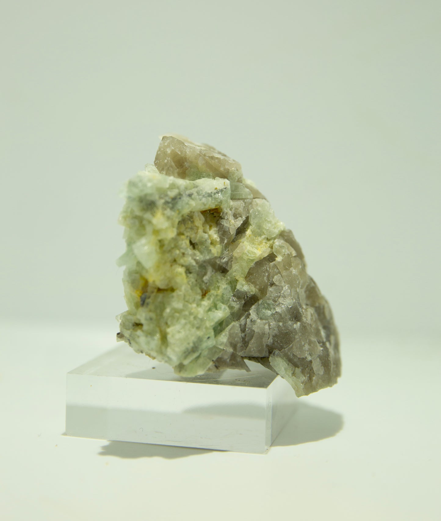 Blue beryl smoky quartz combo